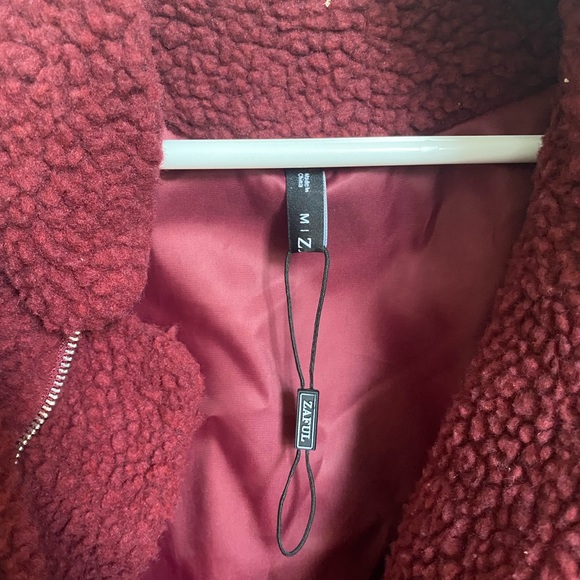 ZAFUL teddy jacket- Bergundy - Picture 3 of 3